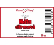 Máta citronová - 100% přírodní silice - esenciální (éterický) olej 10 ml