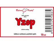 Yzop - 100 % přírodní silice - esenciální (éterický) olej 10 ml