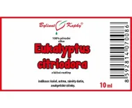 Eukalyptus citriodora - 100% přírodní silice - esenciální (éterický) olej 10 ml