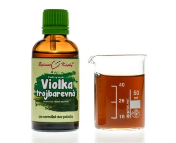 Violka trojbarevná (maceška) - bylinné kapky (tinktura) 50 ml