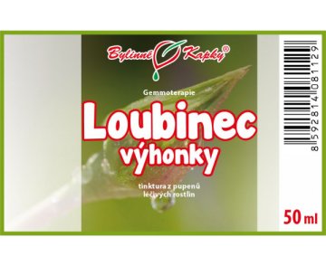 Loubinec výhonky - Bylinné kapky - gemmoterapie (tinktura z pupenů a mladých výhonků) 50 ml