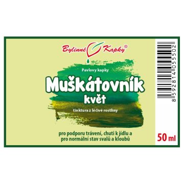 Muškátovník (muškátový květ) - Pavlovy bylinné kapky (tinktura) 50 ml