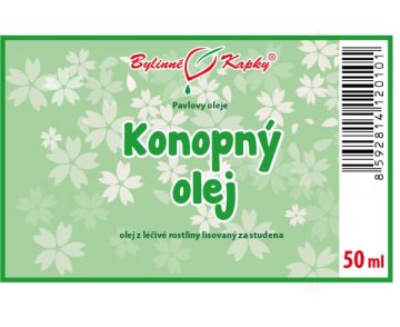 Konopný olej (olej z konopí) 50 ml - přírodní za studena lisovaný