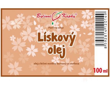 Lískový olej (olej z lískových oříšků) 100 ml - přírodní za studena lisovaný