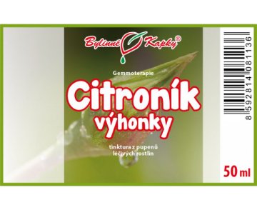 Citroník výhonky - Bylinné kapky - gemmoterapie (tinktura z pupenů a mladých výhonků) 50 ml