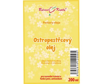 Ostropestřcový (ostropestřec) olej 200 ml - přírodní za studena lisovaný panenský extra