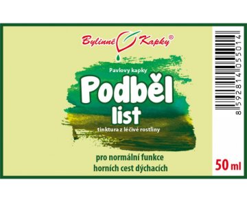 Podběl list - bylinné kapky (tinktura) 50 ml