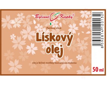 Lískový olej (olej z lískových oříšků) 50 ml - přírodní za studena lisovaný